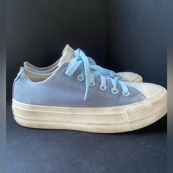 Converse Multi Blue Terry Cloth Tongue Casual Platform Sneakers W 7.5 - Picture 5 of 9